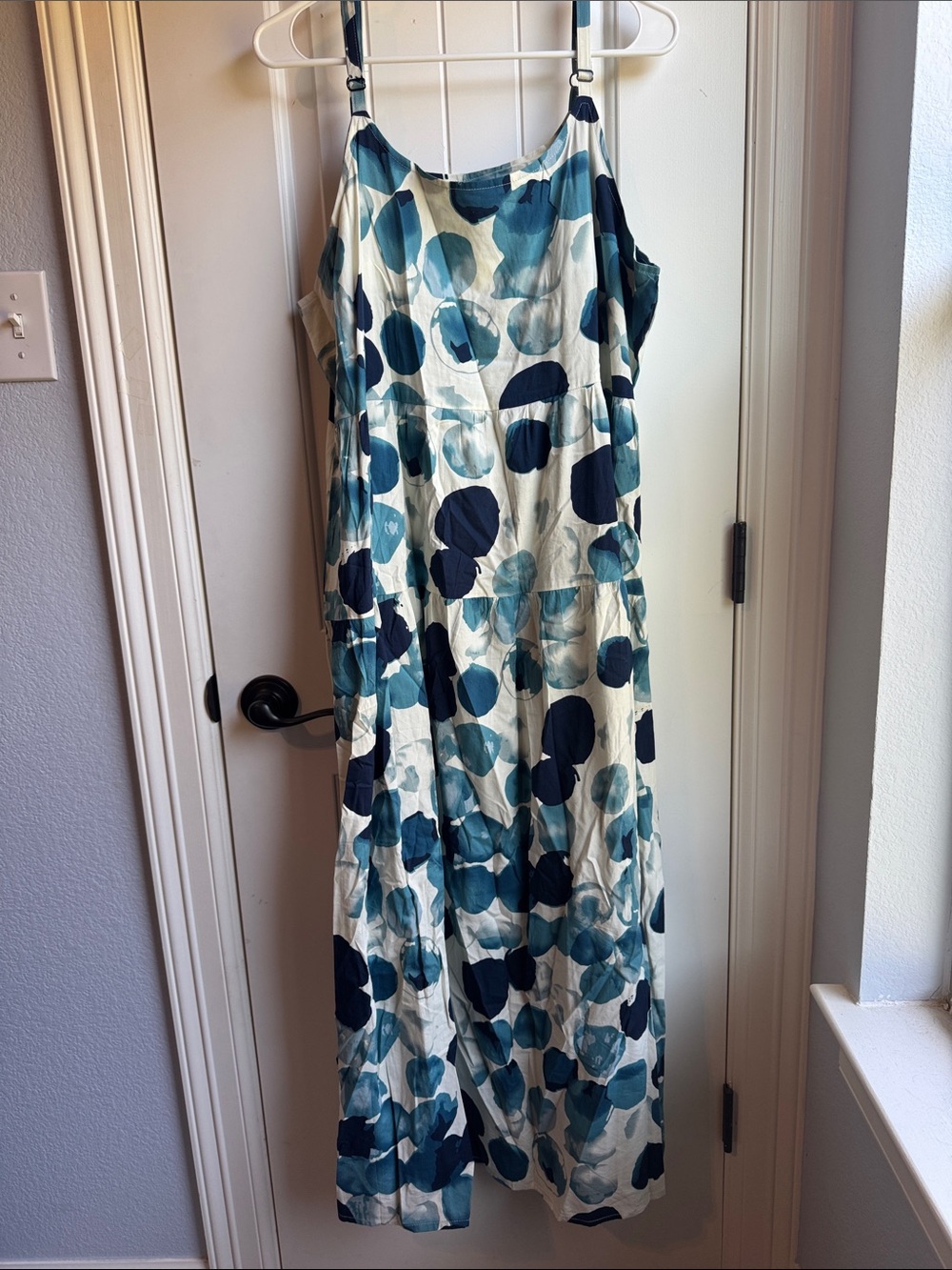 Blueberry Print Maxi Dress - Sleeveless Summer Dress